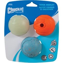 Outlet ???? Petmate Chuckit! Fetch Medley Balls Medium ???? Dog Toys 3 Pk. ????