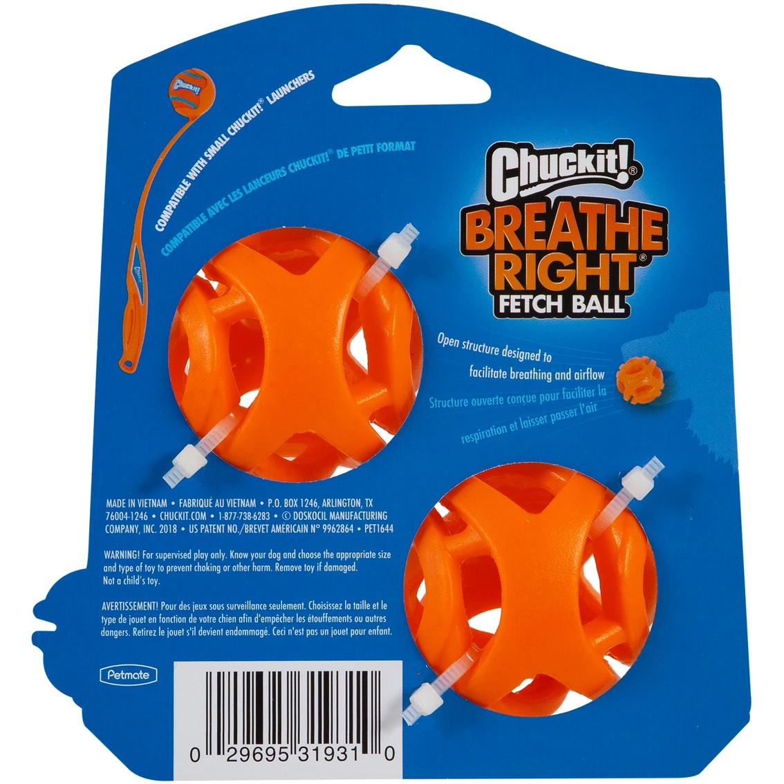 Budget ⭐ Petmate Chuckit! Breathe Right Fetch Ball Small ???? Dog Toy, 2 Pk. ???? - Image 2
