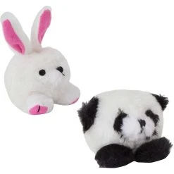 Hot Sale ???? Petmate Zoobilee Squatters Panda And Rabbit Plush ???? Dog Toys, Small ⌛