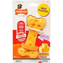 Flash Sale ???? Nylabone Power Chew Cheese Bone ???? Dog Chew Toy ⌛