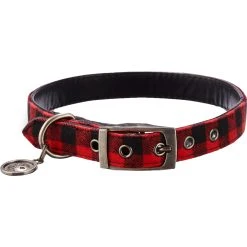 Best Sale ???? Youly Bond & Co. Buffalo Check ???? Dog Collar, Small 12-15 ????