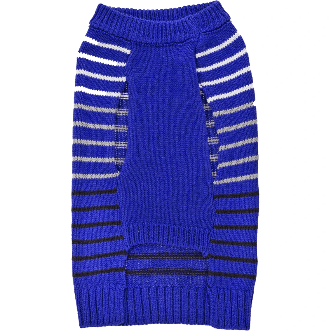 Discount ❤️ Petco Bond & Co. Blue Knit Striped ???? Dog Sweater, Medium ???? - Image 4