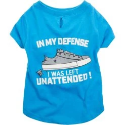 Promo ???? Bond & Co. Blue In My Defense I Was Left Unsupervised ???? Dog Tee β