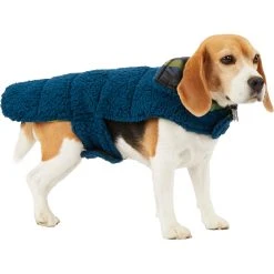 Buy ???? Youly The Nature Lover Navy And Plaid Reversible ???? Dog Puffer ???? Coat ????
